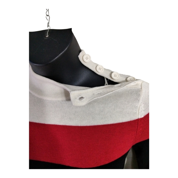 Talbots Colorblock Mock Neck Sz Petite P 4-6 Cashmere Blend Sweater Dress Long - Picture 15 of 16